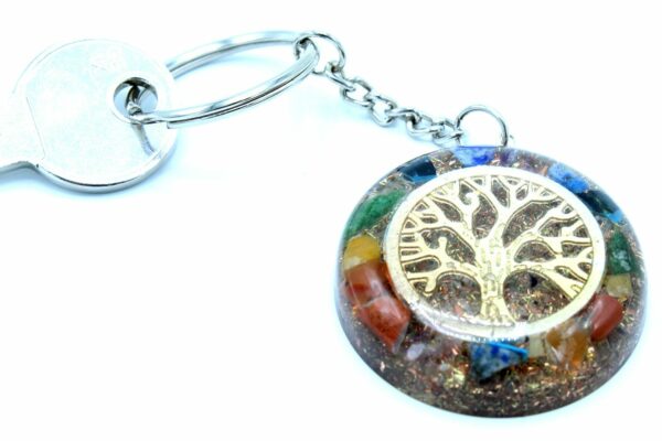 Orgonite Power Keyring - Gemstones Chakra Tree of Life - Image 5
