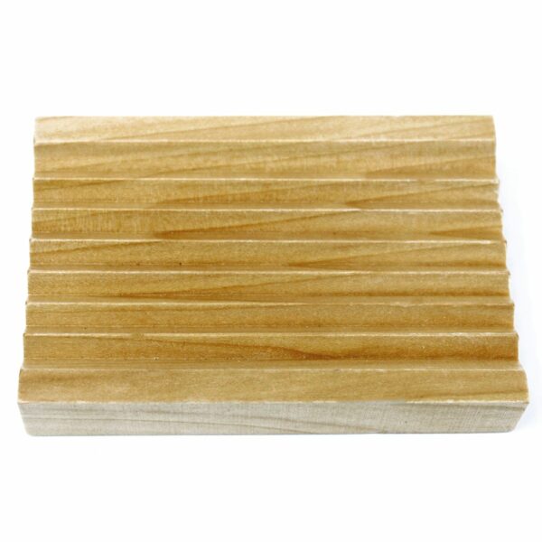 Hemu Wood Soap Dish - Groovy - Image 2