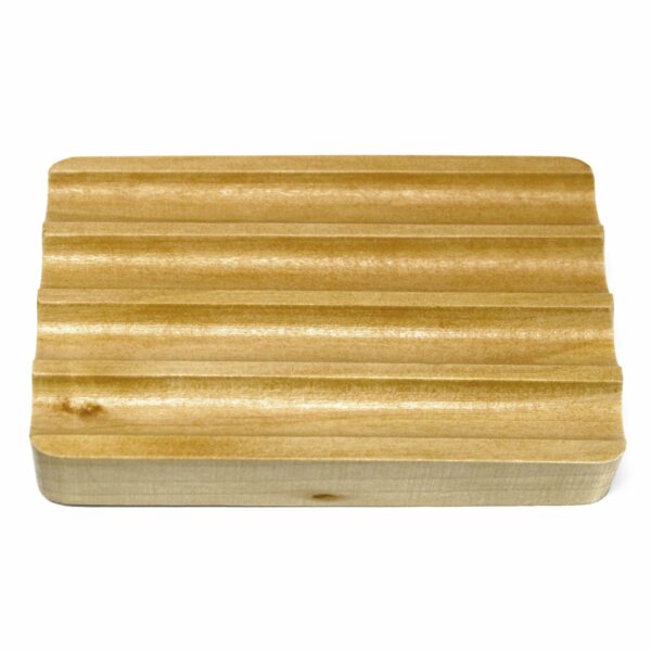 Hemu Wood Soap Dish - Corrugated - Image 4