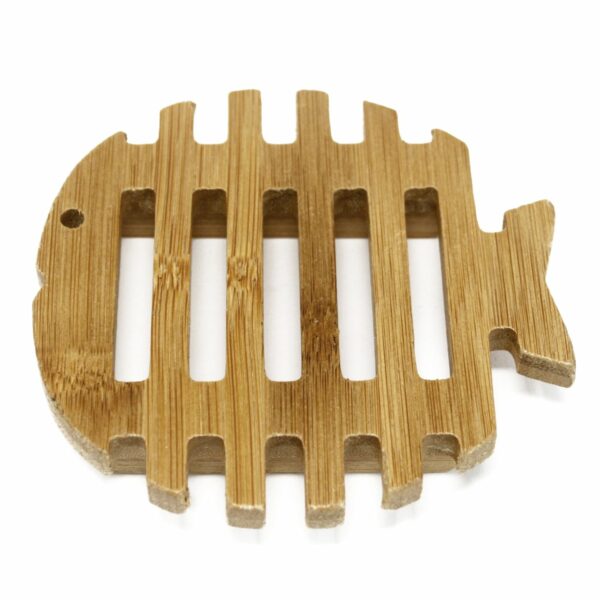 Hemu Wood Soap Dish - Fish - Image 3