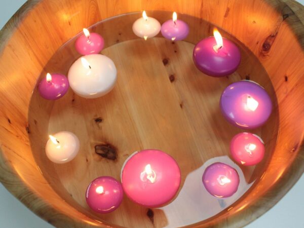Large Floating Candle - Pink - Image 3