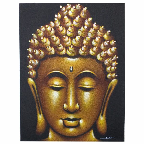 Buddha Painting - Gold Sand Finish - Image 2