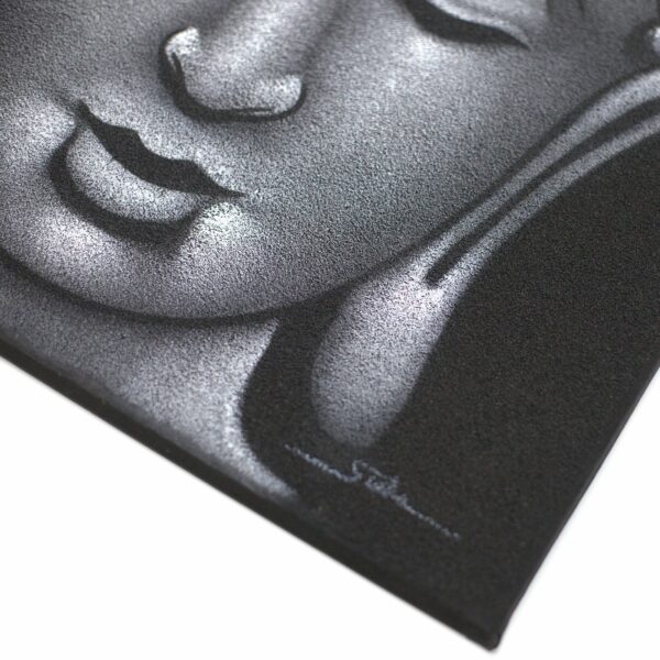Buddha Painting - Grey Sand Finish - Image 2