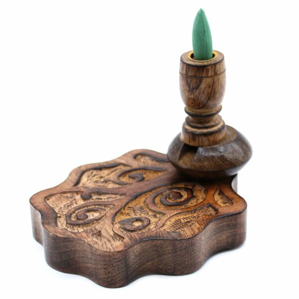 Sm Mango Wood Backflow Burner - Tree of Life - Image 6