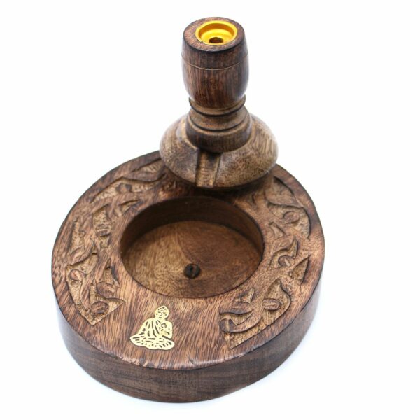Sm Mango Wood Backflow Burner - Brass Buddha - Image 4