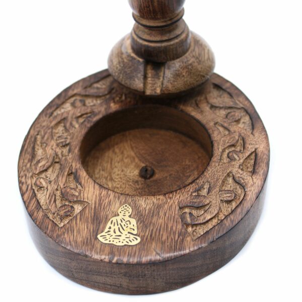Sm Mango Wood Backflow Burner - Brass Buddha - Image 5