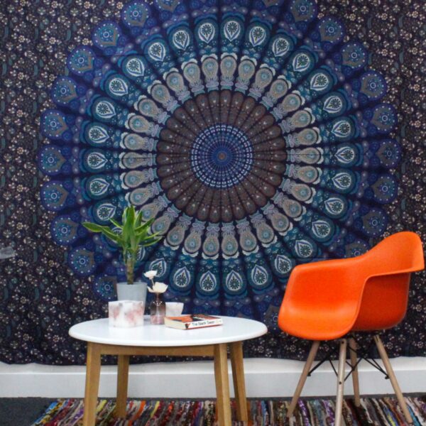 Single Cotton Bedspread + Wall Hanging -  Hamsa - Image 2