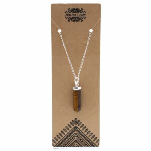 Gemstone Classic Point Pendant - Tiger Eye