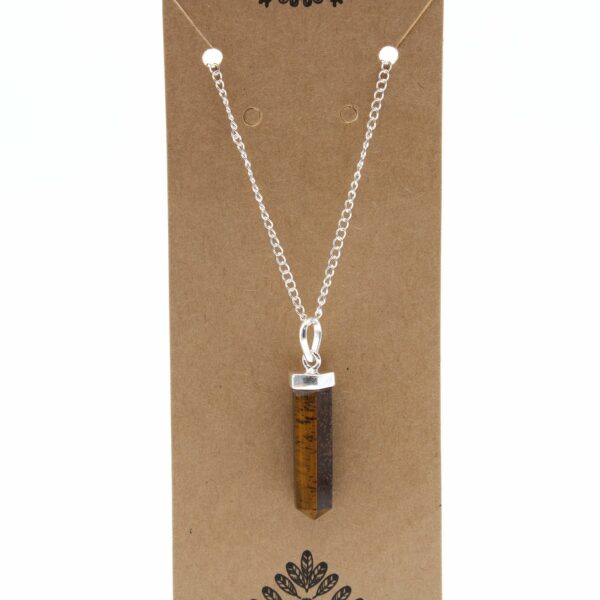 Gemstone Classic Point Pendant - Tiger Eye - Image 2