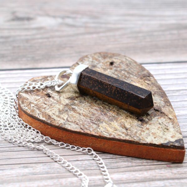 Gemstone Classic Point Pendant - Tiger Eye - Image 3
