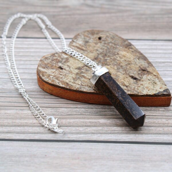 Gemstone Classic Point Pendant - Tiger Eye - Image 5