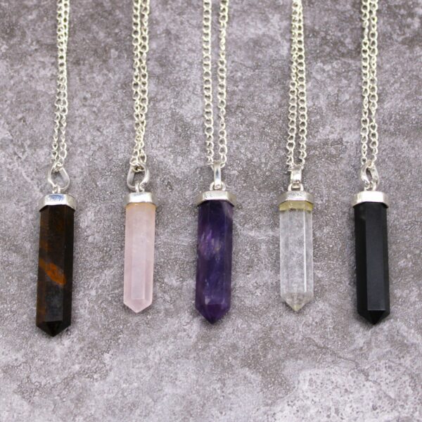 Gemstone Classic Point Pendant - Tiger Eye - Image 6