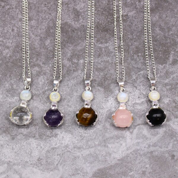 Gemstone Healing Hands Pendant - Amethyst - Image 6