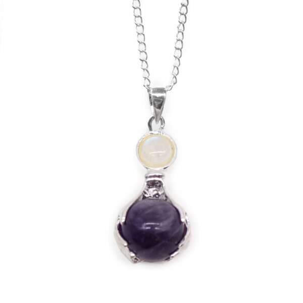 Gemstone Healing Hands Pendant - Amethyst - Image 9