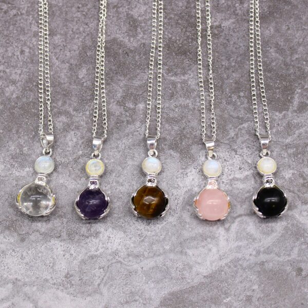 Gemstone Healing Hands Pendant - Tiger Eye - Image 6