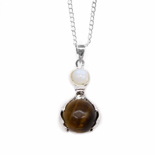 Gemstone Healing Hands Pendant - Tiger Eye - Image 7