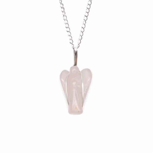 Gemstone Guardian Angel Pendant - Rose Quartz - Image 9