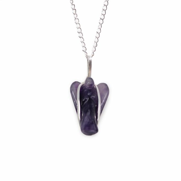 Gemstone Guardian Angel Pendant - Amethyst - Image 9