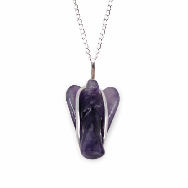 Gemstone Guardian Angel Pendant - Amethyst - Image 10