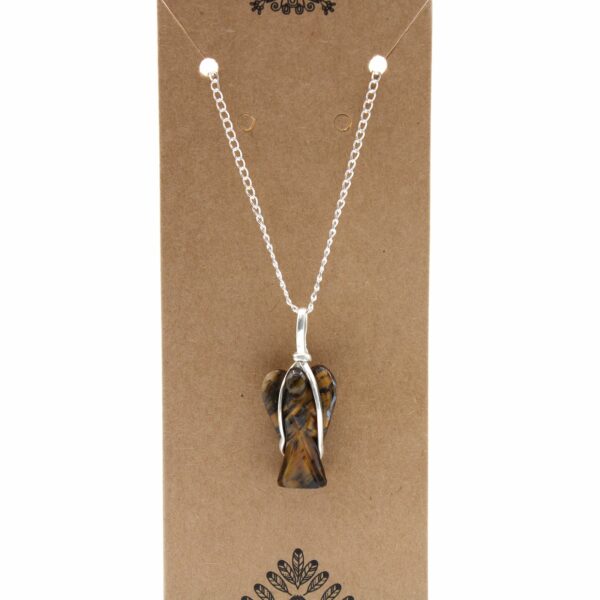 Gemstone Guardian Angel Pendant - Tiger Eye - Image 2