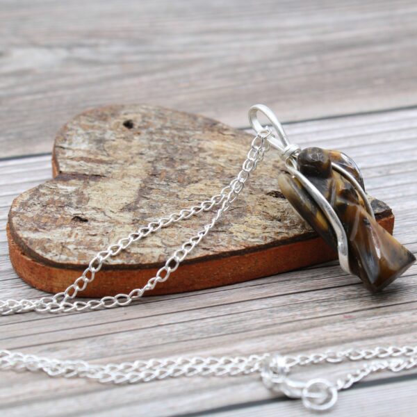 Gemstone Guardian Angel Pendant - Tiger Eye - Image 4