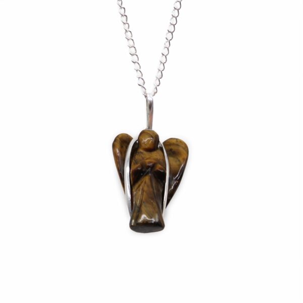 Gemstone Guardian Angel Pendant - Tiger Eye - Image 9