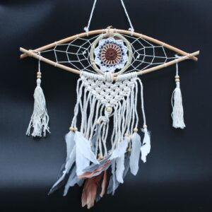 Protection Dream Catcher - Sm Macrame Evil Eye