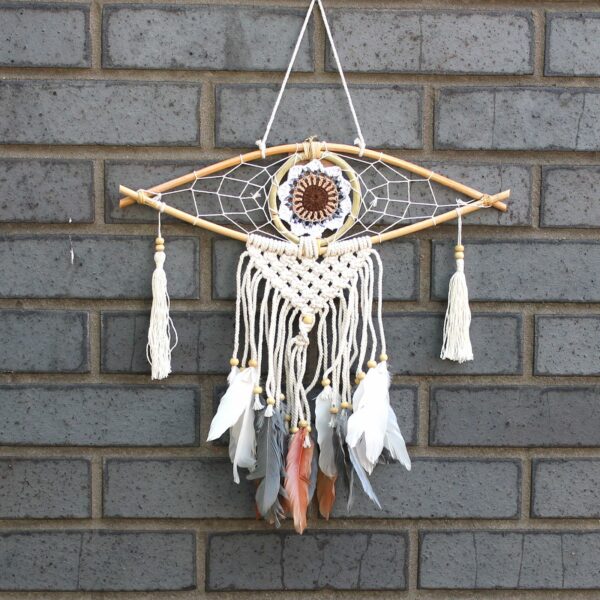 Protection Dream Catcher - Sm Macrame Evil Eye - Image 2