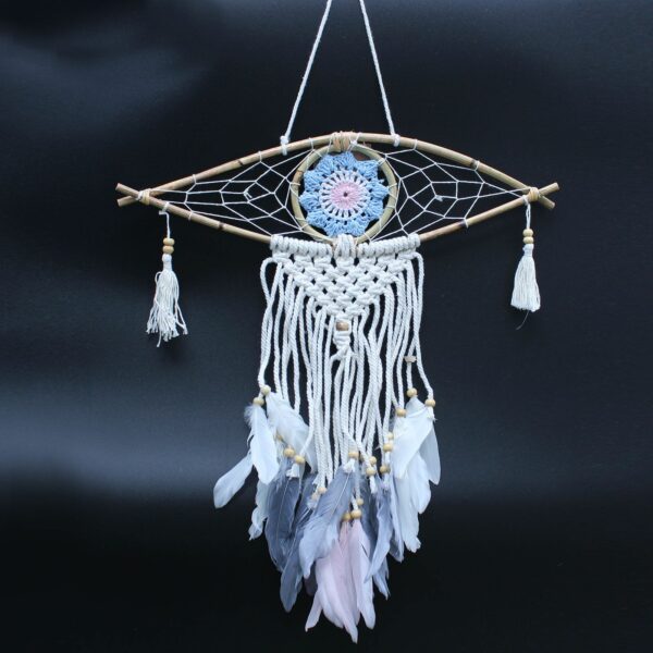 Protection Dream Catcher - Sm Macrame Evil Eye - Image 3