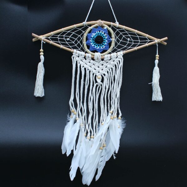Protection Dream Catcher - Sm Macrame Evil Eye - Image 5