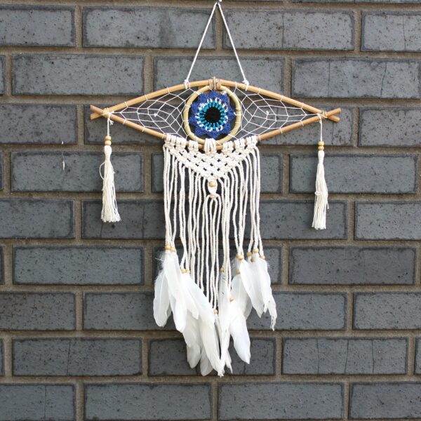Protection Dream Catcher - Sm Macrame Evil Eye - Image 6