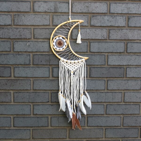 Protection Dream Catcher - Macrame Moon - Image 2