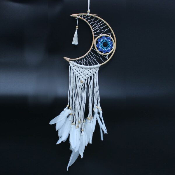 Protection Dream Catcher - Macrame Moon - Image 3