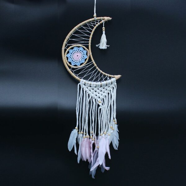 Protection Dream Catcher - Macrame Moon - Image 5