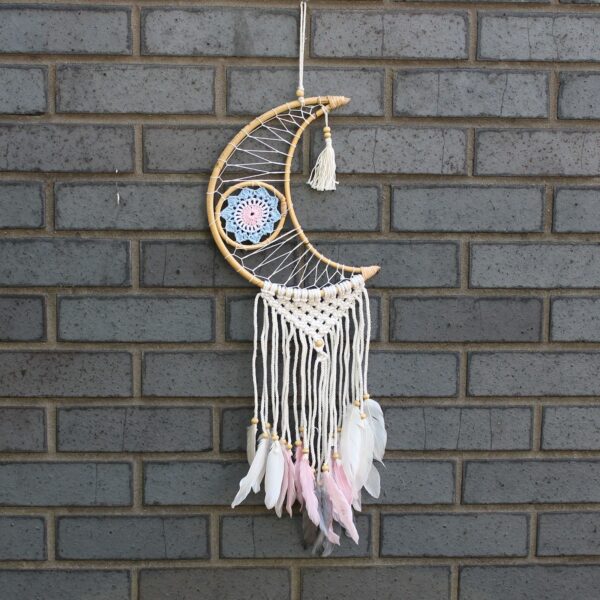 Protection Dream Catcher - Macrame Moon - Image 6