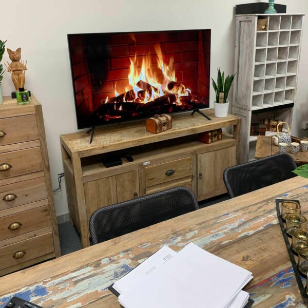 Large TV Stand - Recycled Wood - Image 2