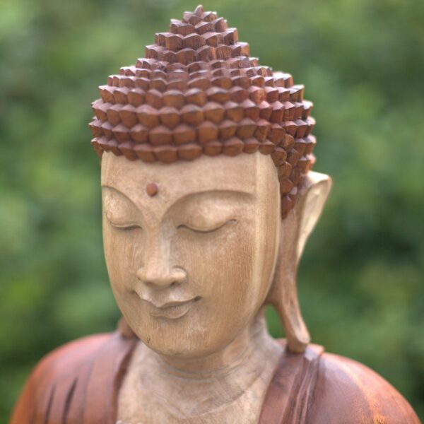 Hand Carved Buddha Statue - 40cm Hand Down - Image 4