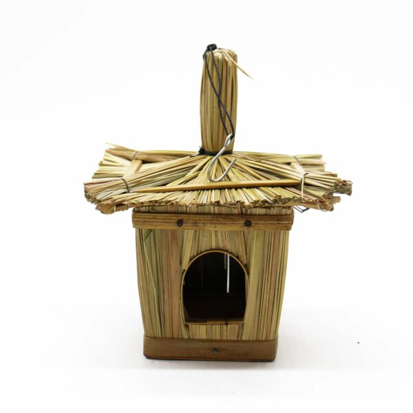 Small Square Seagrass Bird Box 18x13cm - Image 4