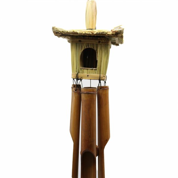 Square Seagrass Bird Box with Chimes 49x15cm - Image 3