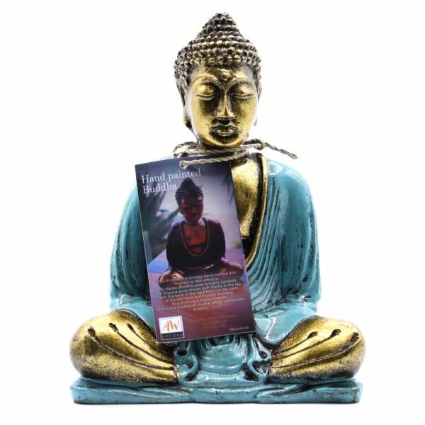 Teal & Gold Buddha - Medium - Image 3