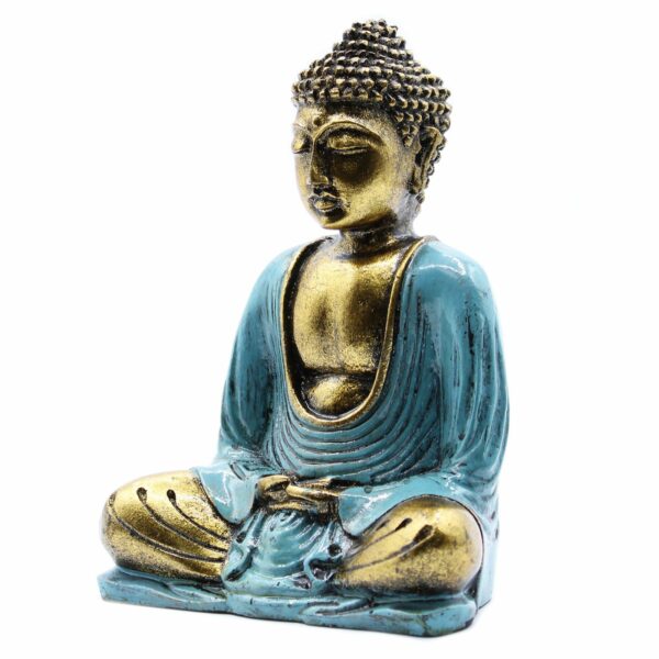 Teal & Gold Buddha - Medium - Image 4