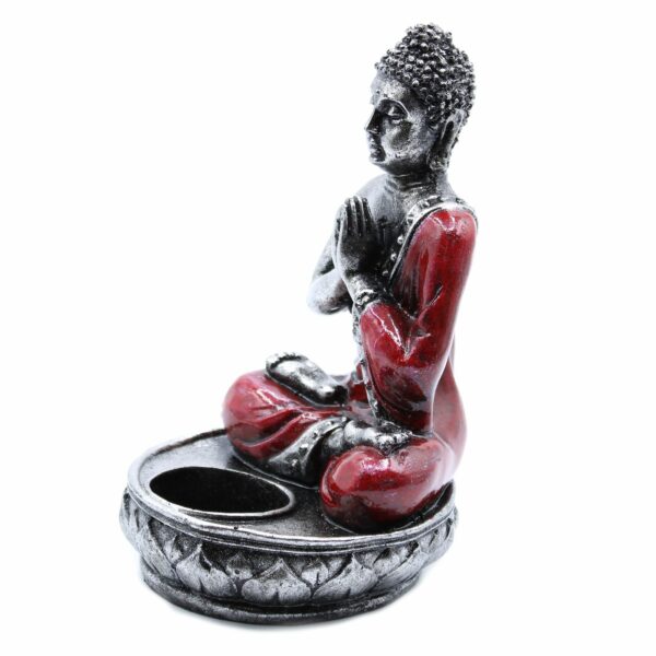 Buddha Candle Holder - Red - Medium - Image 4