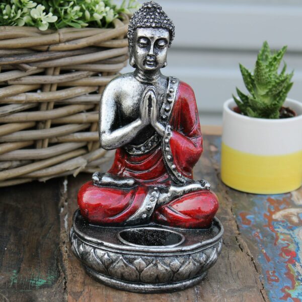Buddha Candle Holder - Red - Medium - Image 6