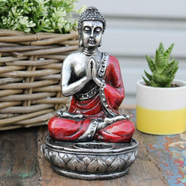 Buddha Candle Holder - Red - Medium - Image 9