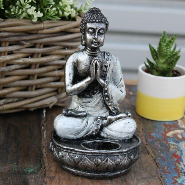 Buddha Candle Holder - White - Medium - Image 7