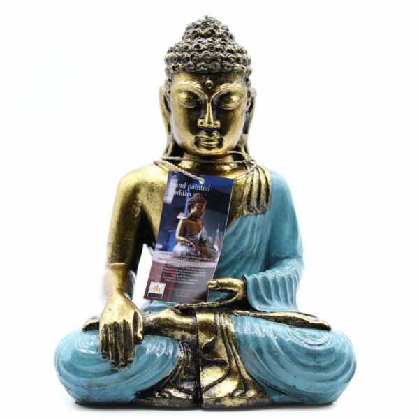 Teal & Gold Buddha - Large - Image 3