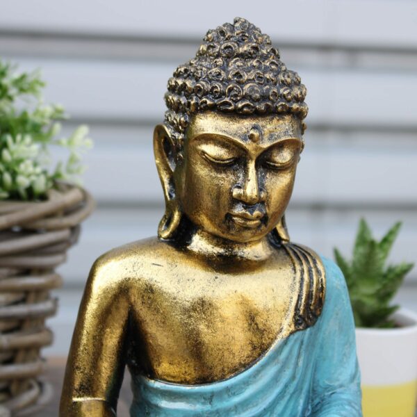 Teal & Gold Buddha - Large - Image 7
