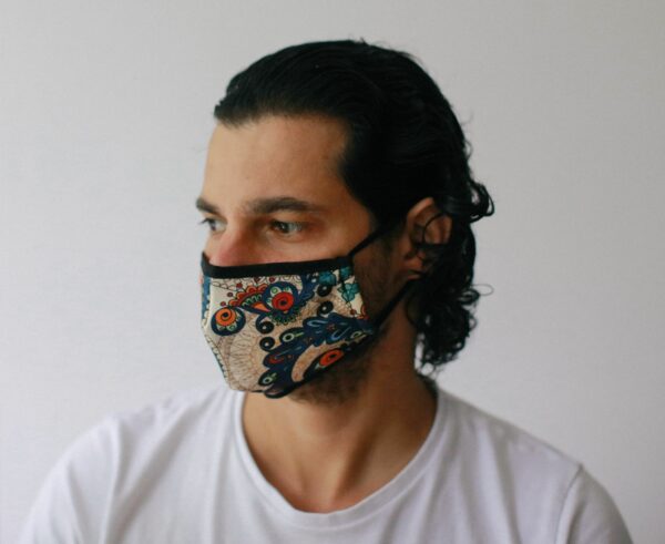 Reusable Fashion Face Mask - Golden Leaves (Adult) - Image 2