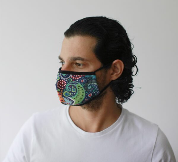 Reusable Fashion Face Mask - Funky Swirls (Adult) - Image 2