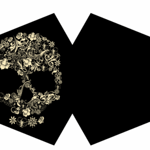 Reusable Fashion Face Mask - Flower Skull (Adult)